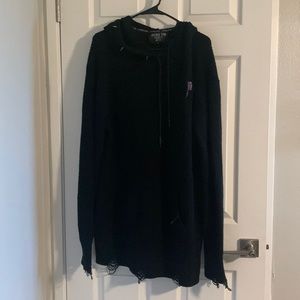 Jeffree Star waffle knit spiked hoodie